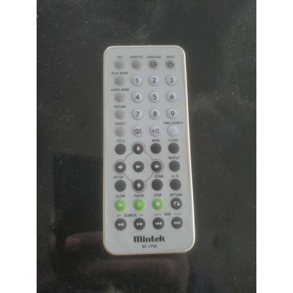 Mintek RC1700 DVD Player Remote Control RC1700 Silver White Replacement